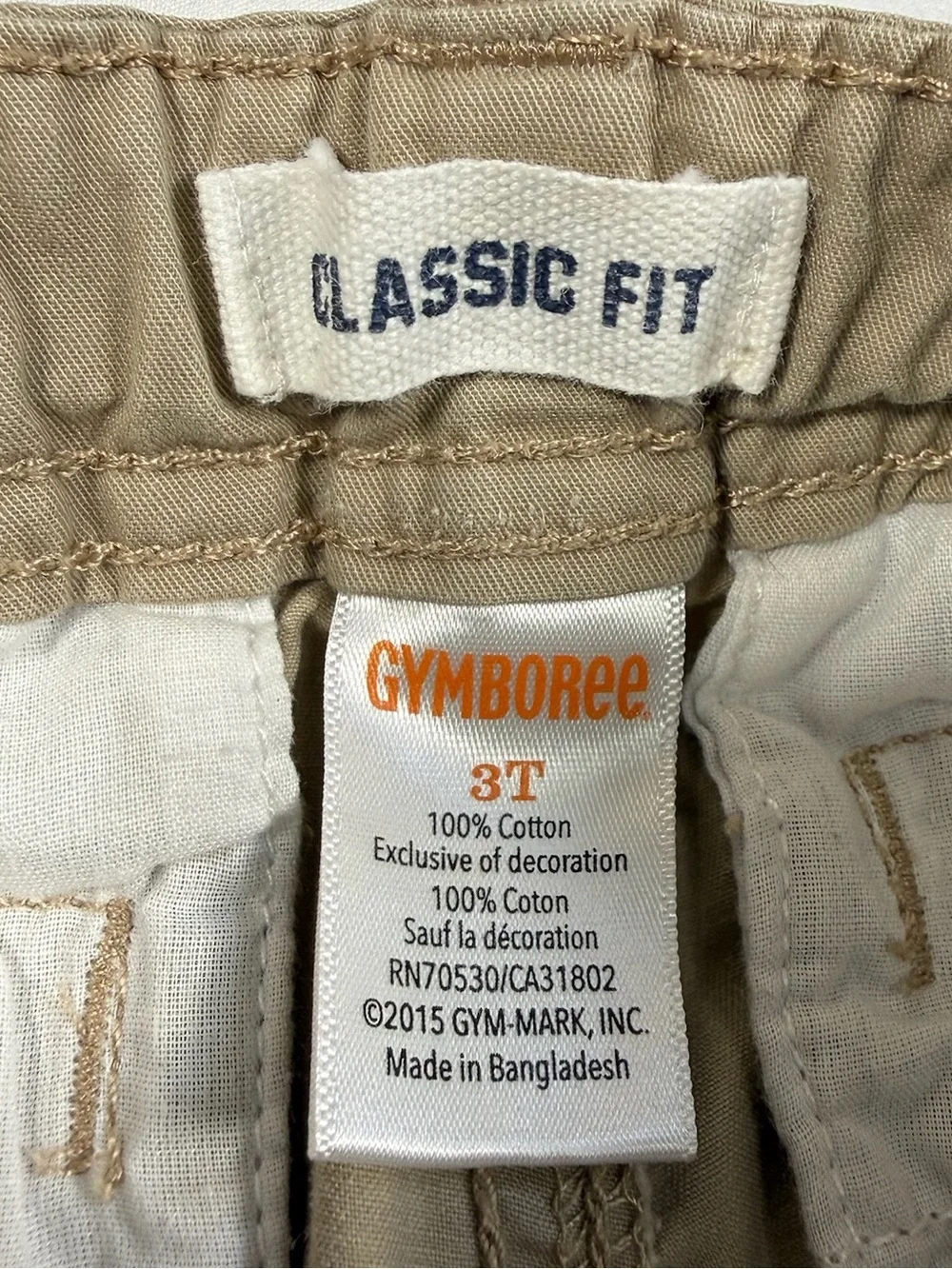 GYMBOREE Boy Hometown Hero Line Football Embroidered‎ Twill Classic Fit Pants 3T